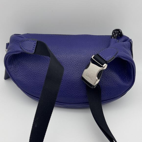 Coach Vale Belt Bag Womens Pebbled Leather Crossbody Fanny Pack Adjustable Grape - Picture 2 of 16